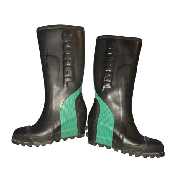 Sorel Shoes - Sorel Women's Black and Teal Winter Boots